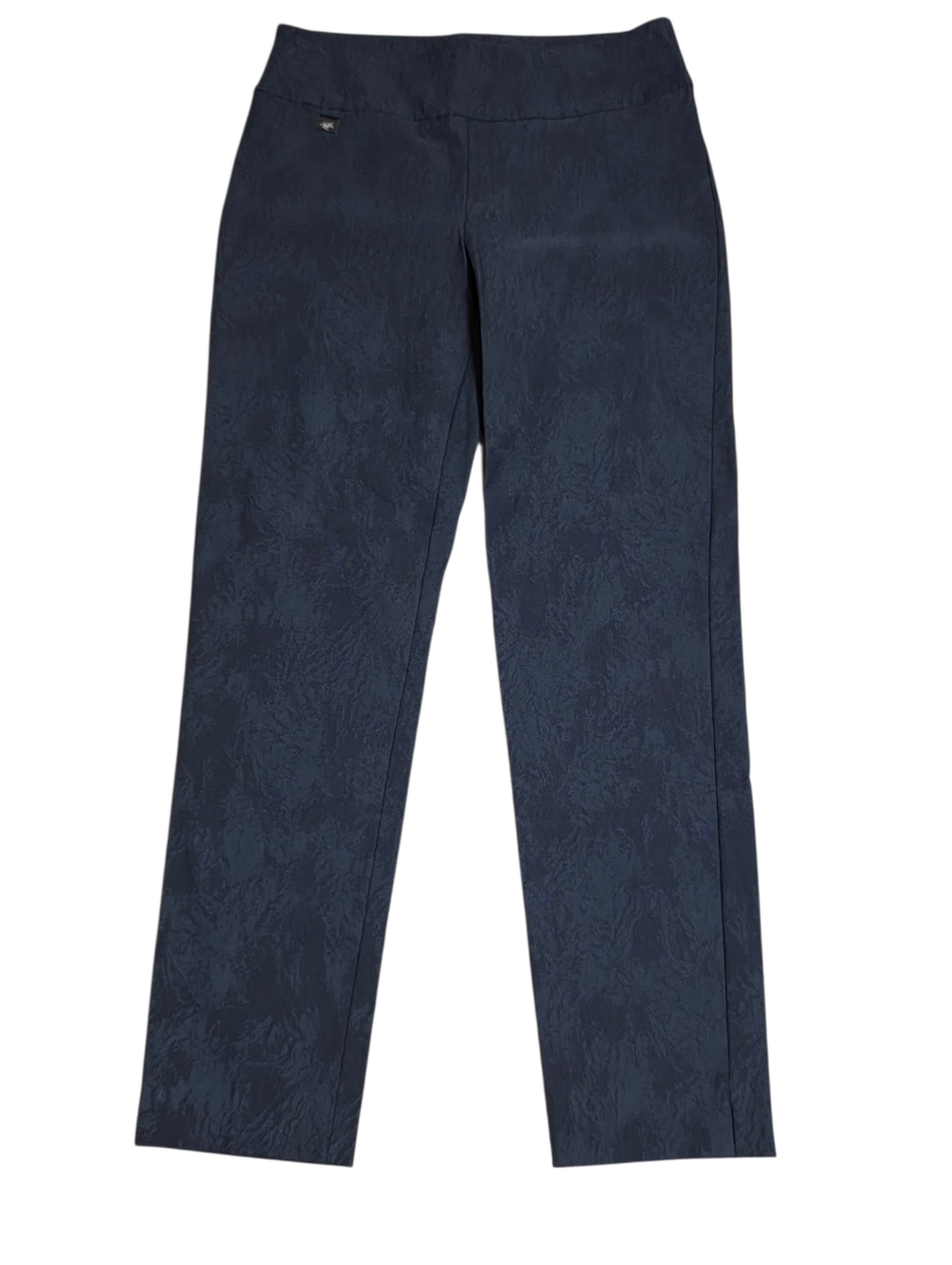 Lisette Montreal Blue Jacquard Pull On Pants EUC Business Casual Size 12